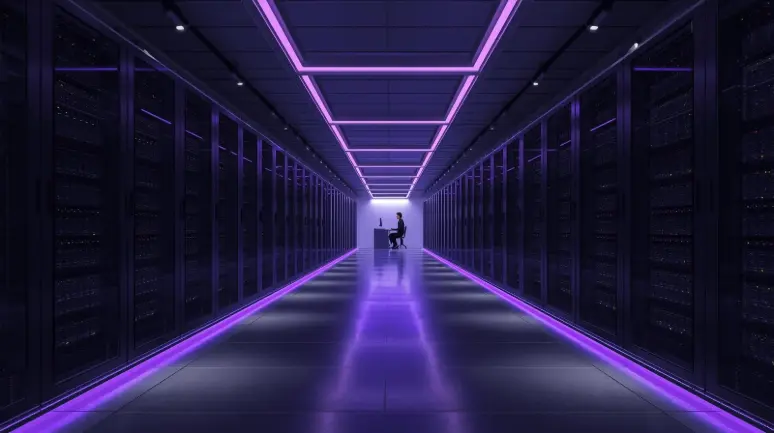 Modern server room representing digital business system setup business operations expertise
